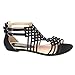 BESTON GB38 Women's Double Buckles Gladiator Flat Sandals