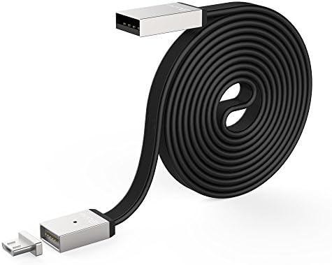 Magnetic Micro USB Charging Cable,aRFM 3.3FT Fast Charge and Data Sync Transmission Leather USB Cable,Smart Car Charger Cord with LED Indicator for Android Phone Samsung Galaxy, Huawei etc (Android)