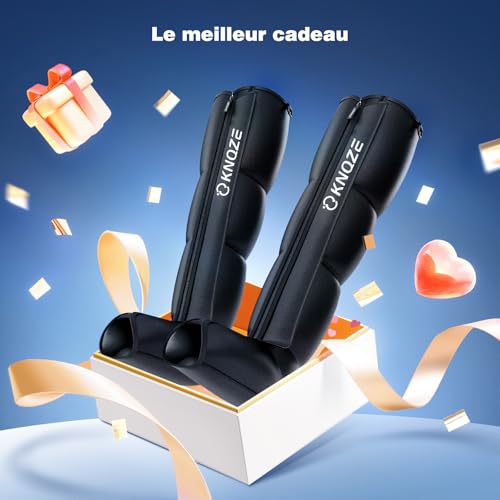 KNQZE Air Compression Leg Massager with 6 Modes and 6 Levels of Intensity to Improve Blood Circulation and Pain Relief, Full Leg Compression