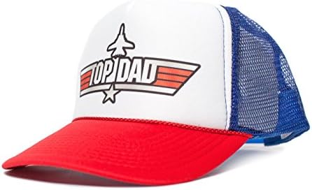 Top Dad Unisex-Adult One-Size Curved Bill Hat Multi (Royal/Red)