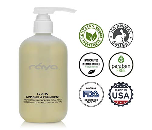 RAYA Ginseng Astringent with AHA 16 oz (G-205) | Gentle Glycolic Facial Toner for Dry and Sensitive Skin | Helps Tighten Pores, Smooth Complexion, and Reduce Fine Lines | Made With Alpha Hydroxy Acids - Thumbnail 3