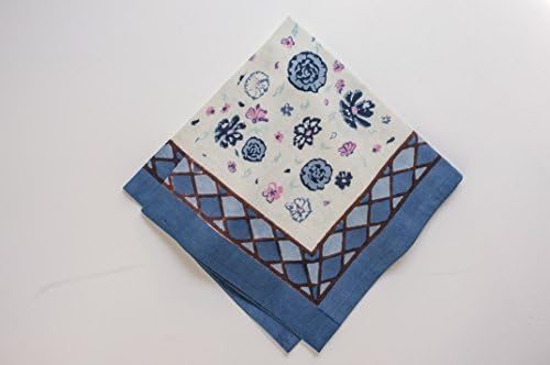 Couleur Nature Fleur Sauvage Napkins (Set of 6), 19 by 19", Blue