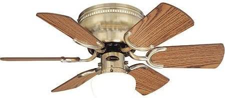 NUEVO – Ventilador de techo y a la luz, latón envejecido – Calidad