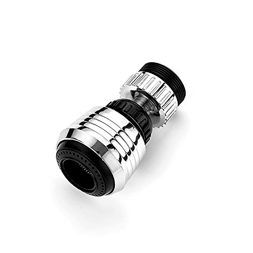 Castuvy 360-Degree Rotary Duplex Faucet Water-Saving Device, Anti-Splash Faucet, Water Saving Flow 2.0 GPM, Silver Chrome, Two Kinds of Specifications, Sets of 4