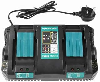 DC18RD 7.2V- 18V NiMh & Li-ion Battery 2 Port Charger Double Charging Port DC for Makita