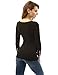 PattyBoutik Women Square Neck 3/4 Sleeve Eyelet Blouse (Black Small)