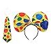 KODORIA Clown Costume Props Funny Fancy Dress Jumbo Polka Dots Tie + Bow Headband Circus Party Fancy Dress Up