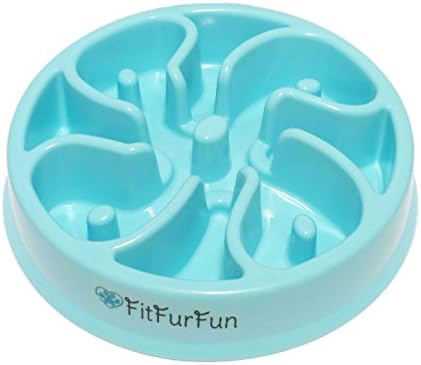 FitFurFun Slow Feed Bowl for Fast Eaters - (Promotes Healthy Digestion; Prevents Choking, Bloating, Regurgitation and Overeating)