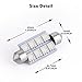LEDKINGDOMUS 20 Pcs 42mm 8SMD Festoon LED Interior Map Dome Lights Bulbs 211-2 578, Color Red