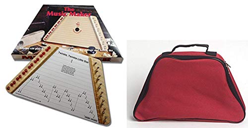 Music Maker Lap Harp + Red Canvas Zippered Carrying Case - Thumbnail 5