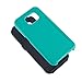 Galaxy S6 case, S6 case, Fulland Hybrid Body Armor Silicone + Hard Case Cover with Credit Card ID Card Holder and Kickstand for Samsung S6 Plus Stylus Pen and Screen Protector -Aqua Green