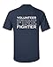 Jacted Up Tees Volunteer Firefighter Printed on Back - Badge Printed on Front Men's T-Shirt SHIPS FROM OHIO USA
