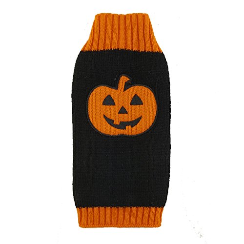 Jersey Para Perros Halloween - Diseño Calabaza A Rayas Naranjas, Tallas S/M/L/XL ¡Con Paso Para Correa!