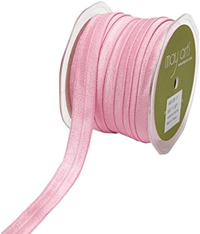 Pink Fold Over Elastic 5 Yards Foe Elastic Elastic For Hair Ties