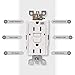 GFCI Outlet Receptacle 15 amp - UL Certified GFCI Replacement Weather Resistant Tamper Resistant White Electrical Duplex Outlets for Outdoor/Kitchen/Bathroom