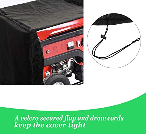 iiSPORT Waterproof Generator Cover - 600D Heavy Duty Polyester Generator Cover Medium, Fits Generators Up to 32" L x 24" W x 24" H, Black - Thumbnail 5