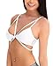 iHeartRaves White Noise Strappy Textured Bralette Rave Top (Small/Medium)