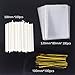 Lollipop Treat Bag Set, 100 PCS White Lollipop Sticks, 100 PCS Lollipop Parcel Bags with 100 PCS Metallic Twist Ties