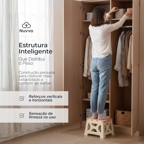 Banqueta Dobrável Reforçada Adulto Suporta 150kg Banco Portátil Pesca Camping Churrasco Abertura Rápida Sem Ferramenta Cabe no Porta-Malas Armário Assento Extra Multiuso (Branco/Verde)