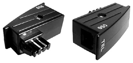 meeboo TAE RJ45 analog Adapter für Fritz!Box o. Speedport (schwarz)