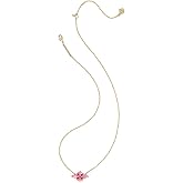 Kendra Scott Womens Abbie Crystal Short Pendant Necklace Gold Red Mix One Size,
