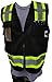HIGH VISIBILITY BLACK/LIME VEST