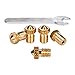 BIQU 3D-M6 0.4mm Brass Extruder Nozzle Print Head for 1.75mm Filament 3D Printer (Pack of 5pcs) primary