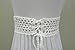 Fringe Bikini Halter Crop Top Handmade Crochet Swimsuit Summer Beachwear (Ivory) One size