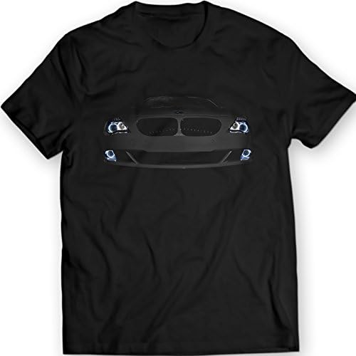 BMW E63/E64 6 Series T-Shirt Unisex Mens Gift Idea Angel Eyes Headlights Glow Tuning Holiday Gift Birthday (XXL, Black)