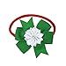 Miuion Baby Girl Nylon Christmas Headbands/Green Red White Sequin Bowknot - Pack of 3 (Satin Flower Set)