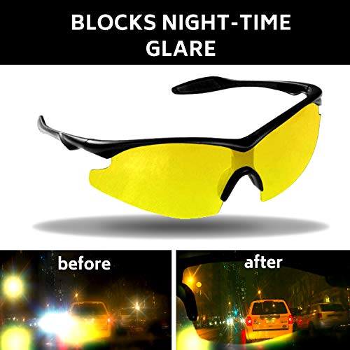 Night Vision Tac Glasses by Bell and Howell,Polarized, Sports Goggles, AntiGlare/ UVRay