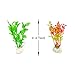Glendan 10 Pack Artificial Aquarium Plants-Small Size 4 to 4.5 inch Fish Tank Decorations Home Décor Plastic Assorted Color