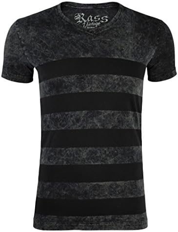 Rass Collection V-Neck T-Shirt – Men’s Tee Shirts MJC5013-BLK-L