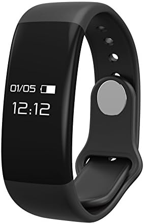 Elftear H30 Smart Bracelet Bluetooth OLED Fitness Tracker Heart Rate Monitor Wristband Smartwatch for Men Women IOS Android Phones (Black)