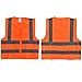 Neiko 53966A High Visibility Safety Vest with 2 Pockets, ANSI/ISEA Standard | Color Neon Orange | Size M