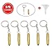 TUTUN 5x Bullet Shape Metal Snuff Spoon 52MM Sniffer Snorter Shovel Portable Key Chain FREE FUNNEL