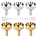 6Pcs Metal Mini-Small Funnel Set with Mini Pipette for Essential Oils,Perfumes Spray Bottle,Liquids-Avoid Spills(Gold & Silver 6Pcs-Funnel)