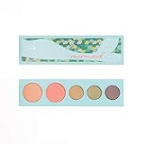 100% PURE Mermaid Palette (Fruit Pigmented), Colorful Makeup Palette w/ 3 Eyeshadows, Blush, Face Highlighter, Natural, Vegan Makeup (Greens, Coral, Gold Tones)