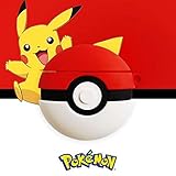 AirPods Case Soft Silicone Shockproof Cover for Apple Airpods 2 1,Poke Ball Pokemon Pikachu 3D Cartoon Unique Design Skin Kits Cases with Carabiner Holder for Girls Teens Air Pods (Poke Ball)