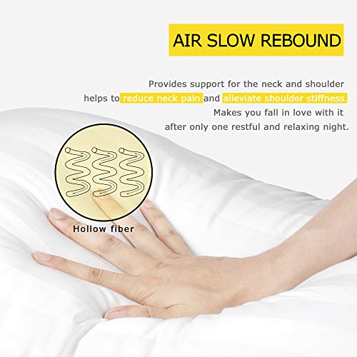 COZSINOOR Hotel Collection Pillows for Sleeping (2-Pack)- Luxury Down Alternative Pillow Breathable Premium Quality Cover Skin-Friendly (Queen Size)