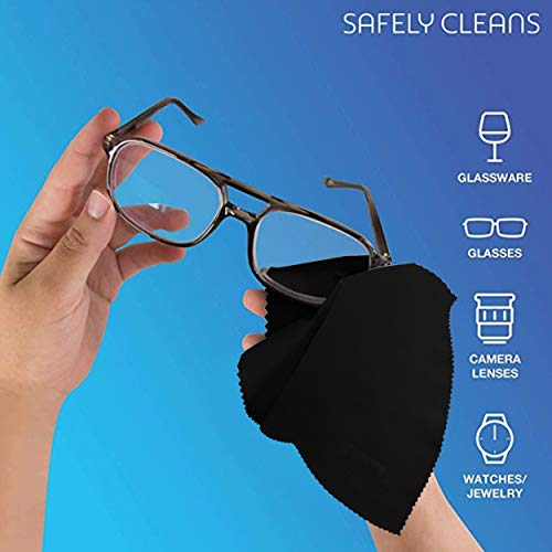 Microfiber Cleaning Cloths, 5 Pack Eyeglass Cleaner, Cleans Glasses, Phone, Camera Lenses