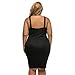 RwalkinZ Women's Plus Size Sexy Dresses Cocktail Crochet Sleeveless Deep V-Neck M-4XL Black