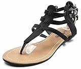 Orly Shoes Women's Strappy Buckle Ankle Height Basic Gladiator Sandal