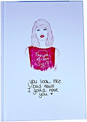 Taylor Swift A5 Writing hardcover notebook white pages ruled paper 80 sheets (5.7, white)