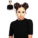 Bella Hair Messy Bun Hair Piece Real Human Hair Scrunchies for Women Instant Curly Up-do Hair Extension (#2 Dark Brown)