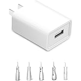 Water Pick USB Charger for Waterpik WP-580 WP-582 ION, Nicwell, Oralfree, COSLUS, Bitvae, Philips Water Flosser,Onlyone Water Dental chagring Adapter Teeth Cleaning and flossing C Charger (White)