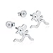 Gone For a Run Mini Running Stick Runner Post Earrings | Running Jewelry | Sterling Silver