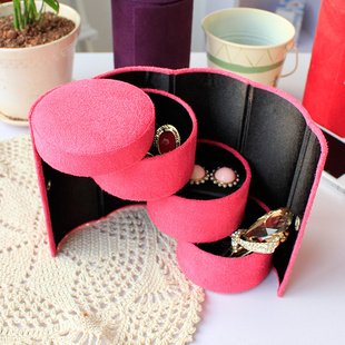 Domire Jewelry Box Organizer Storage Container Red Purple Pink Rose