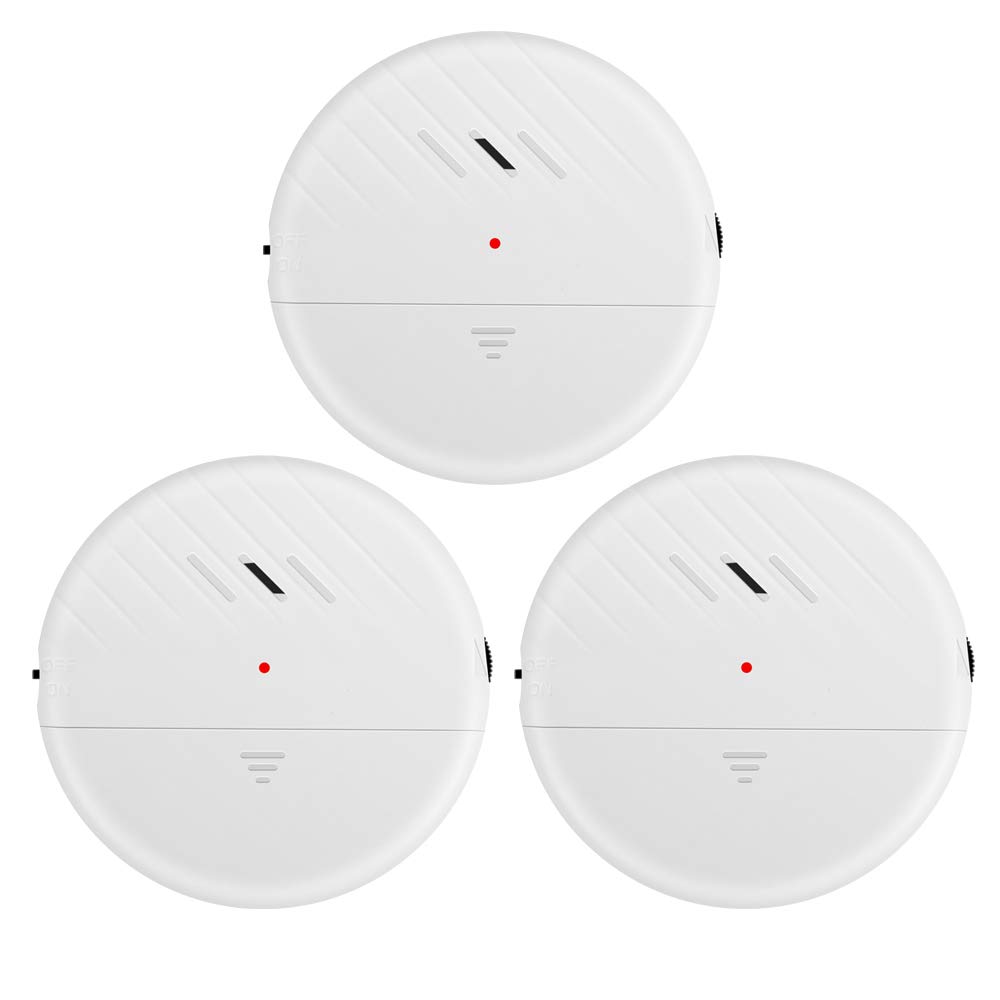 EverNary Window Vibration Alarm, 3Pack 125dB Loud Ultra-Slim Anti-Theft Alarm for Door and Window Glass Break Sensor Alert with Adjustable Sensitivity (3, White)