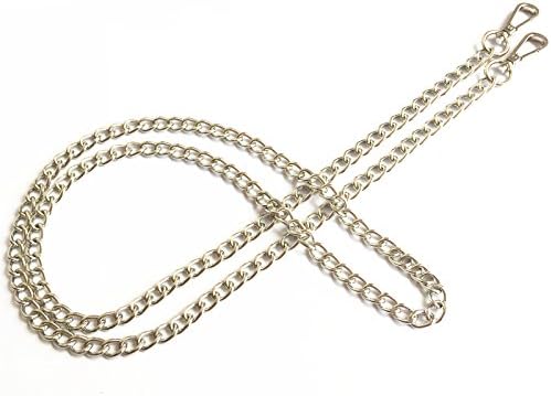 ONBLUE MNL-S 8MM Width Chain Strap Handbags Replacement Chains for Wallet Clutch Satchel Tote Bag 47" Purse Chain Shoulder Crossbody Bags Replacement Straps Gold Plated Hardware Chain - Silver